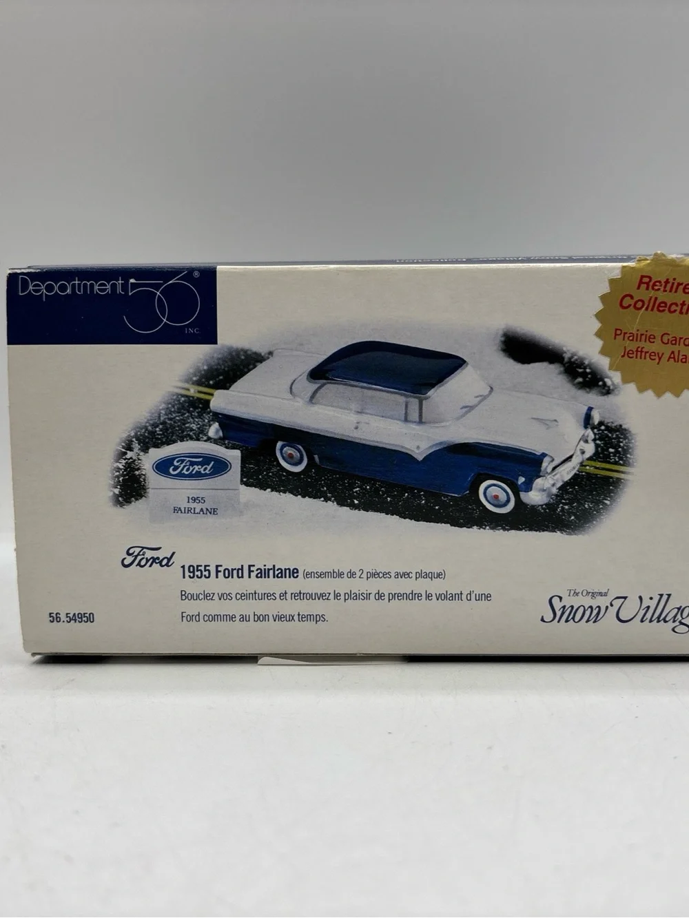 Department 56 1998 Vintage Original Snow Village 1955 Ford Fairlane 56.54950 EUC